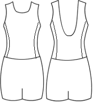 Low bodice ballet back with side panel